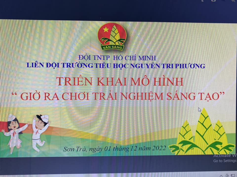 Liên đội triển khai thực hiện mô hình “Giờ ra chơi trải nghiệm sáng tạo”.